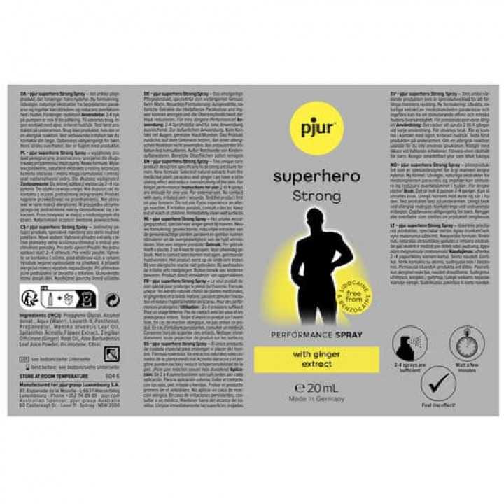 Retardante Pjur Superhero Strong - Spray 20 ml