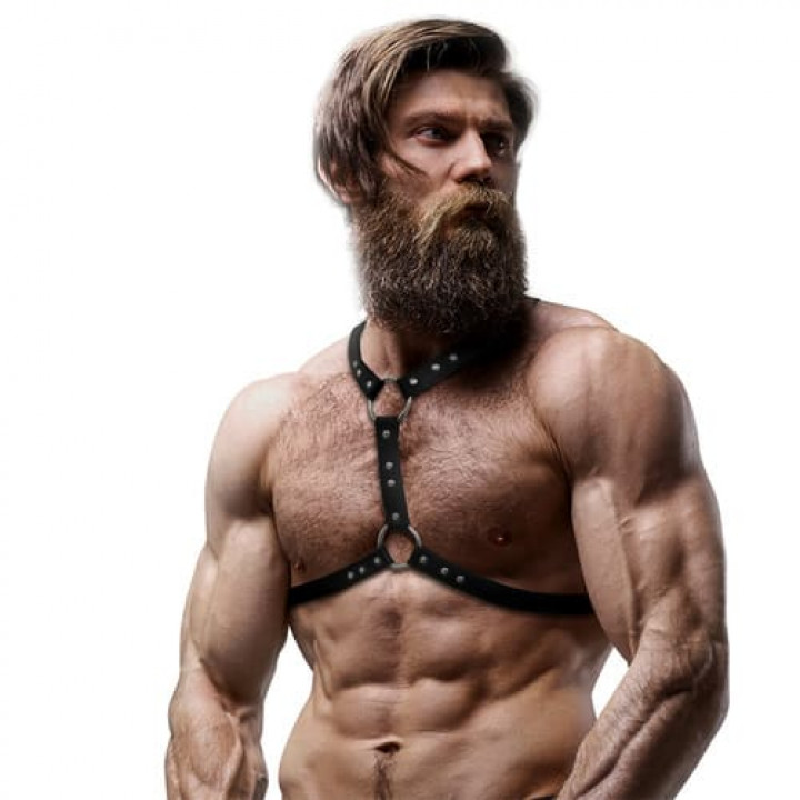 Arnês Peitoral Fetish Submissive Attitude - Suporte Duplo com Tachas