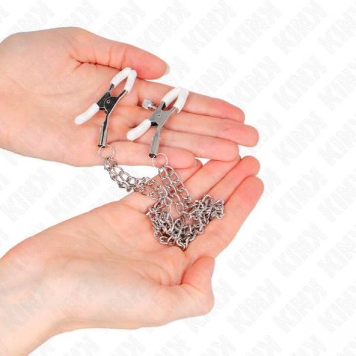 Pinças Mamilos Kink - Com 2 Correntes Finas 20/23 cm