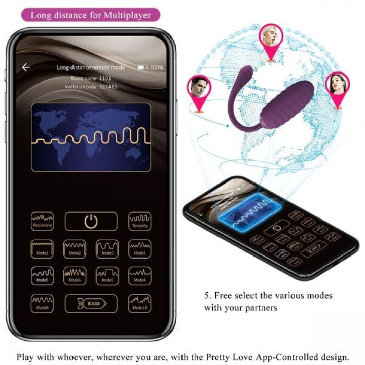 Ovo Vibratório Pretty Love Casper Com App