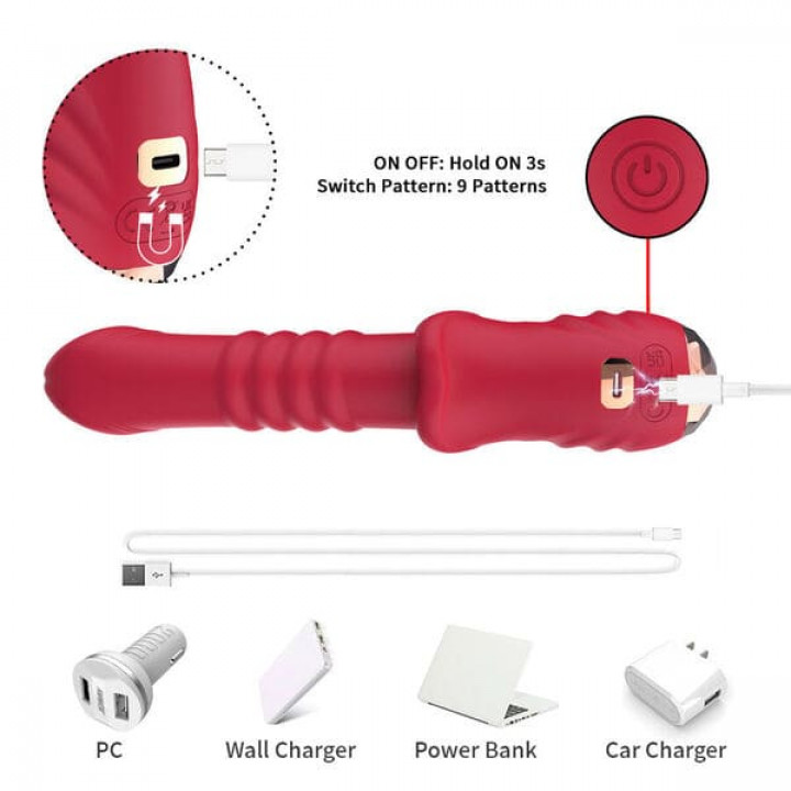 Vibrador Armony Vermelho - Impulso + Vibração