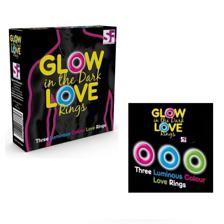 Anéis Pénis Spencer and Fleetwood Glow In The Dark Love Rings