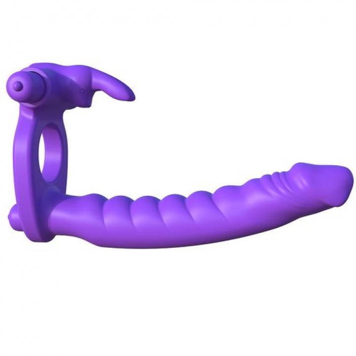 Anel Vibratório - Fantasy C-Ringz Silicone Double Penetrator Rabbit