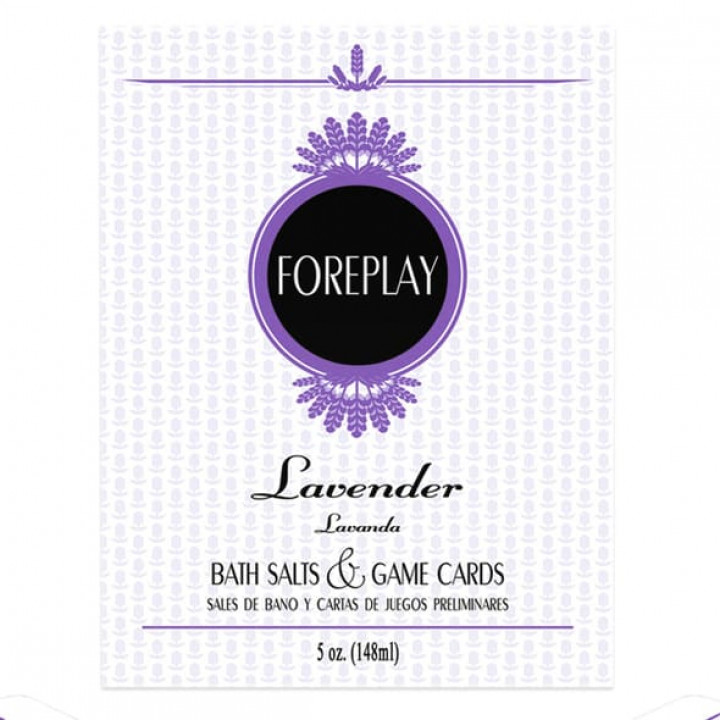 Sais de Banho Com Cartões Foreplay Lavanda 150 gr