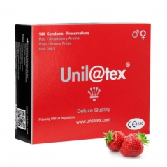 144 Preservativos Unilatex Morango