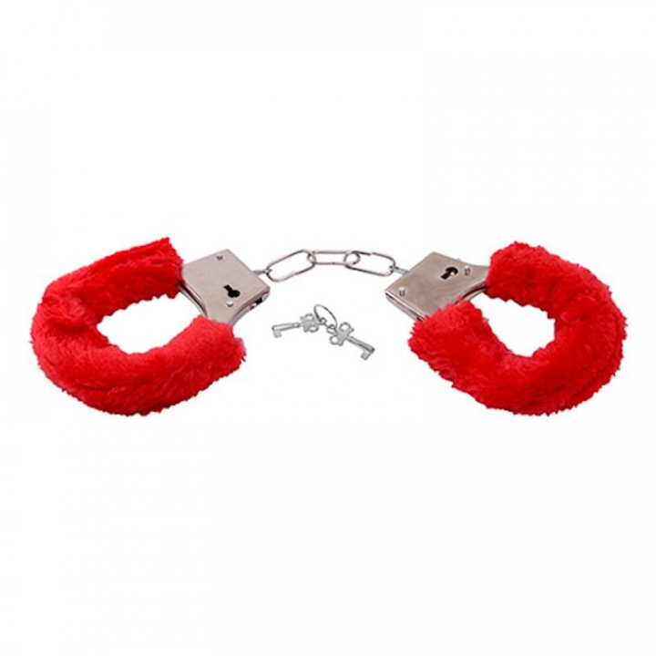 Algemas com Peluche Extreme Furry Love Handcuffs Vermelhas